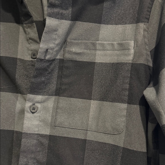 lululemon Black and Gray Plaid Men's Shirt - Picture 3 of 5